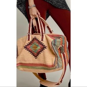 NWT Aztec Boho Inspired Travel Duffle Bag